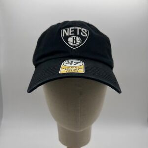 NEW Brooklyn‎ Nets Hat Youth 47 Brand NBA Adjustable Clean Up Black Cap